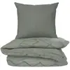 Image de Parure de lit 240x220 cm Anthracite Tufté 100% Coton Housse de Couette + 2 Taies d'Oreiller 65x65 cm Tetouan TEX HOME