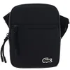 Image de Lacoste Petit sac à bandoulière plat en toile enduite LCST pour homme, noir, Sacs à main