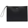 Image de Lacoste Pochette toile enduite piqué Anna Noir-Farine