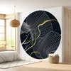 Image de Lumalea - Papier peint rond/cercle Motif botanique - Papier Standard 170gr Lessivable - Diamètre 80 cm