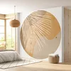 Image de Lumalea - Papier peint rond/cercle Motif botanique - Papier Standard 170gr Lessivable - Diamètre 40 cm