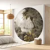 Image de Lumalea - Papier peint rond/cercle Forêt Tropicale - Papier Standard 170gr Lessivable - Diamètre 50 cm