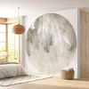 Image de Lumalea - Papier peint rond/cercle Motif botanique - Papier Standard 170gr Lessivable - Diamètre 260 cm