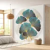 Image de Lumalea - Papier peint rond/cercle Motif fleurs - Papier Standard 170gr Lessivable - Diamètre 30 cm
