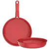 Image de Poêles 24/28 cm Céramique Revêtement Anti-adhésif Tous Feux Dont Induction Jaune CARREFOUR HOME