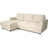 Image de Canapé dangle gauche 4 places - PAUL in cord - Tissu Beige - 216 x 141 x 79 cm - Fabriqué en Ukraine