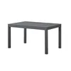 Image de Table de jardin extensible rectangulaire 6 à 10 personnes - Structure aluminium - L 135-270 x P 90 x H 75 cm - Gris foncé
