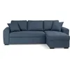 Image de Canapé dangle convertible réversible - 4 places - Tissu Bleu - HAMILTON - L 244 x P 151 x H 90 - Fabriqué en Ukraine