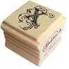Image de Aladine - Tampon Alphabet Arabesque - Support En bois - Scrapbooking et Carterie Créative - Lettre X