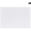 Image de Le Jacquard Français - 4 Sets de table 100% Lin Portofino Géo blancs - 50x36 cm OS