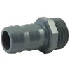 Image de Douille cannelée PVC pression 60 mm, à visser mâle 50x60