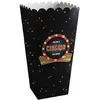 Image de 8 Cornets à Popcorn Carton Hollywood 6 x 17 cm - Noir - Taille Unique