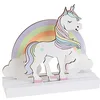 Image de Centre de Table en Bois Licorne 14 x 13 cm - Multicolore - Taille Unique