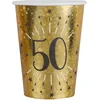 Image de SANTEX 6788-50, Sachet de 10 Gobelets Âge étincelant métal, 50 Ans