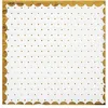 Image de Santex 20 Serviettes Cocktail À Pois Or Chic 25CM Blanc