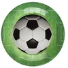 Image de Assiette Verte Ballon de Foot en Carton 22.5cm (x10) R/6868