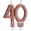 Image de Bougie des Âges 40 ans, Rose Gold