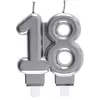 Image de SANTEX 6931-18, Bougie des Âges 18 ans, Argent