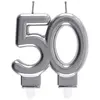 Image de SANTEX 6931-50, Bougie des Âges 50 ans, Argent