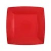 Image de Santex 10 ASSIETTES CARTON BIO CARRÉES 18CM ROUGE