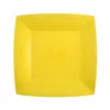 Image de Générique - 10 ASSIETTES CARTON BIO CARRÉES 23CM JAUNE