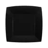 Image de Santex - 10 Assiettes Carton Bio CARRÉES 23CM Noir