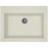 Image de STRADOUR Evier cuisine à encastrer 1 bac sans égouttoir Hexo - Résine - 66 x 50 cm - Blanc