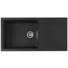 Image de STRADOUR Evier a encastrer CUBE, en SMC NOIR PAILLETE - 06, 1 bac, dim. 100 * 50 cm, vidage manuel