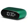 Image de Lexon MINUT Mini Réveil Compact avec écran VA LCD Pure Black, Commande Tactile, Fonction Snooze et rétroéclairage, Batterie Rechargeable, Finition Aluminium - Vert Sombre