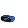 Image de Lexon MINUT Mini Réveil Compact avec écran VA LCD Pure Black, Commande Tactile, Fonction Snooze et rétroéclairage, Batterie Rechargeable, Finition Aluminium - Bleu