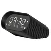 Image de Lexon Ray Clock   Réveil Matin Design Aluminium | Horloge Numérique LCD | Thermomètre & Hygromètre | Rechargeable USB-C | 9 Mélodies & Sons Naturels - Noir