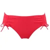 Image de Laura By Janine Robin - Bas de Maillot de Bain Culotte Ajustable texturé Allure 40 - Rouge - Marque Française - Haute Qualité