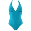 Image de Janine Robin - Maillot de Bain 1 pièce Tour de Cou Dentelle Darling 40 - Bleu Turquoise - Marque Française - Haute Qualité