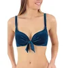 Image de Janine Robin - Haut de Maillot de Bain à Coques avec Armatures Velours Escale 100D - Bleu - Marque Française - Haute Qualité