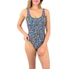 Image de Laura By Janine Robin - Maillot de Bain 1 pièce échancré Florenza 38 - Bleu - Marque Française - Haute Qualité