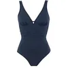 Image de Janine Robin - Maillot de Bain 1 pièce Coques Amovibles Grace 46 - Bleu Marine - Marque Française - Haute Qualité