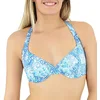 Image de Janine Robin - Haut de Maillot de Bain à Armatures Liscia 95BC - Bleu Turquoise - Marque Française - Haute Qualité