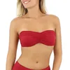 Image de Janine Robin - Haut de Maillot de Bain Bandeau à Armatures Grace 105DE - Rouge - Marque Française - Haute Qualité