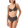 Image de Janine Robin - Bas de Maillot de Bain Culotte drapée Monica 40 - Marron - Marque Française - Haute Qualité