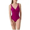 Image de Janine Robin - Maillot de Bain 1 pièce Coques Amovibles Sculpt 40 - Violet Prune - Marque Française - Haute Qualité