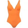 Image de Janine Robin - Maillot de Bain 1 pièce coupé sous Poitrine Idylle 44 - Orange - Marque Française - Haute Qualité