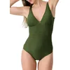 Image de Janine Robin - Taille : Maillot de Bain Une pièce coupé sous Poitrine Idylle KakiVERT - 42