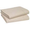 Image de Blanc des Vosges Uni 57 Fils Drap - Coton - Ivoire - 240x300 cm