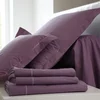 Image de Taie de traversin Coton BLANC DES VOSGES 45 x 140 cm PRUNE 1 PLACE