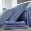 Image de Taie de traversin Coton BLANC DES VOSGES 45 x 140 cm BLEU CIEL 1 PLACE