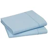 Image de Blanc des Vosges Uni 57 Fils Taie de Traversin - Coton - Bleu Ciel - 90x190 cm