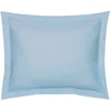Image de Blanc des Vosges Uni 57 Fils Taie, Coton, Bleu Ciel, 50 x 75 cm