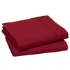 Image de Blanc des Vosges Uni 57 Fils Drap - Coton - Carmin - 240x300 cm