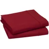 Image de Blanc des Vosges Uni 57 Fils Drap - Coton - Carmin - 280x320 cm