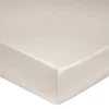 Image de Blanc des Vosges Uni Percale Drap housse Coton Lin 90 x 190 cm Bonnet de 30 cm